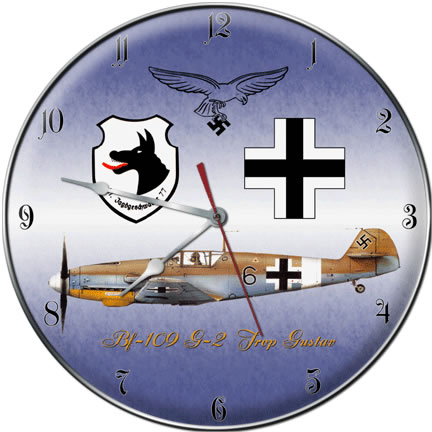 Messerschmitt Bf 109G-2 Trop Gustav Collectible Wall Clock